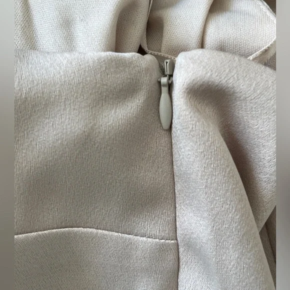 Anthropologie BHLDN Dylan One-Shoulder Satin Formal Cocktail Maxi Dress 12 NWOT - Picture 10 of 16